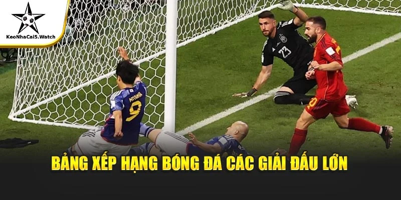 Bảng xếp hạng bóng đá các giải đấu lớn