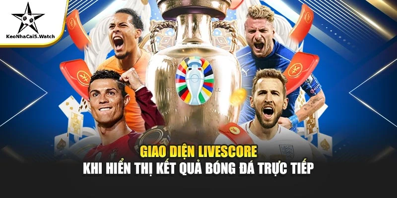 Giao diện LivesCore khi hiển thị kết quả bóng đá trực tiếp